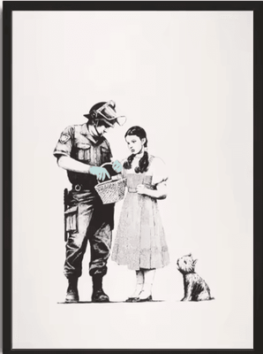 Inspire Picks Banksy Style Graffiti Canvas Print Modern Urban Street Art Wall Poster Frameless 019 40x60cm