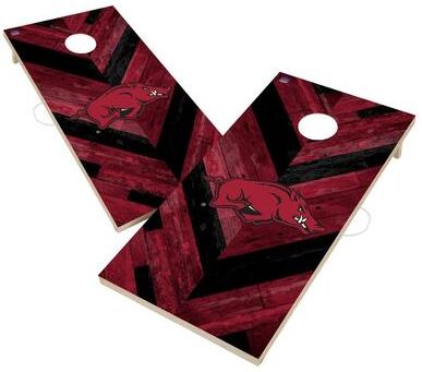 Skip's Garage Arkansas Razorbacks Regulation 2x4 Cornhole Boards - V8