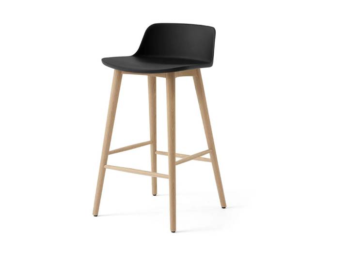 &Tradition Tabouret de bar Rely HW118 Black-chêne laqué, 65 cm