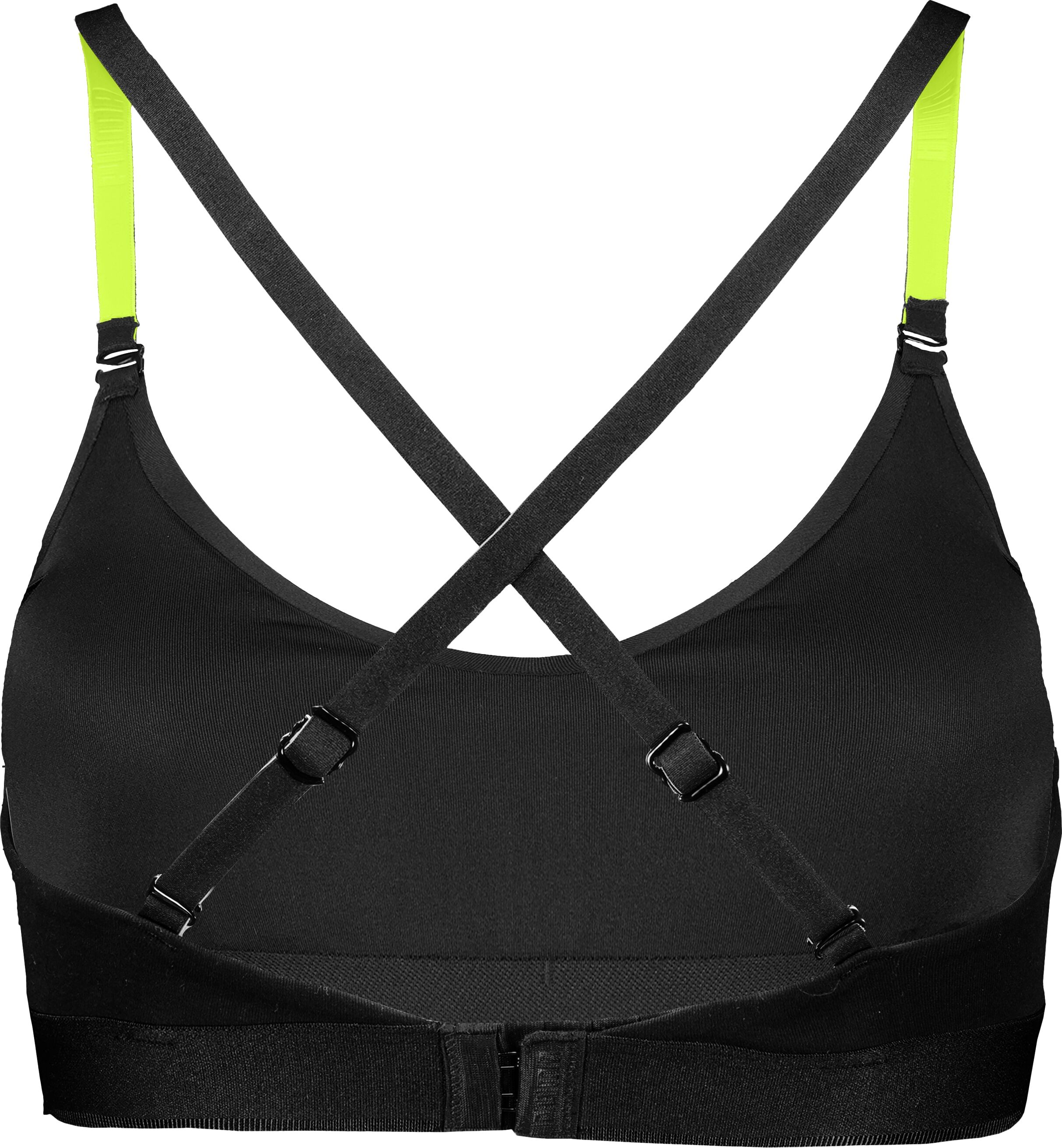 Sport-Bustier PUMA "PUMA WOMEN 3D KNIT SPORT TRIANGLE TOP 1P", Damen, Gr. XXL, N-Gr, schwarz, Feinstrick, Obermaterial: 89% Polyamid, 11% Elasthan, BHs Sport-Bustier, wendbare und verstellbare Träger für einen personalisierten Look schwarz XXL, N-Gr