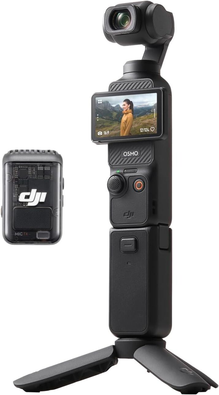 DJI Osmo Pocket 3 Creator Combo – Compact Vlogging Camera with 1″ CMOS & 4K/120fps, New