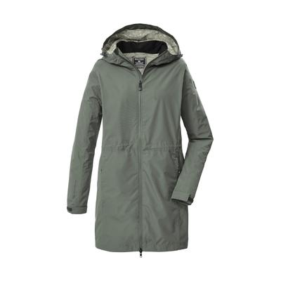 Parka KILLTEC "KOS 35 WMN PRK", Damen, Gr. 50, grün, Obermaterial: 100% Polyester.Futter: 100% Polyester, Jacken Parka, Wasser- und winddichter Damenparka, atmungsaktiv, verstellbar