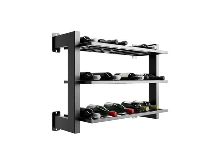 MetaloPro Weinregal Metall – Flaschenregal für 27 Weinflaschen – Robustes Design, Weinständer für Küche, Keller oder Bar – Schwarz