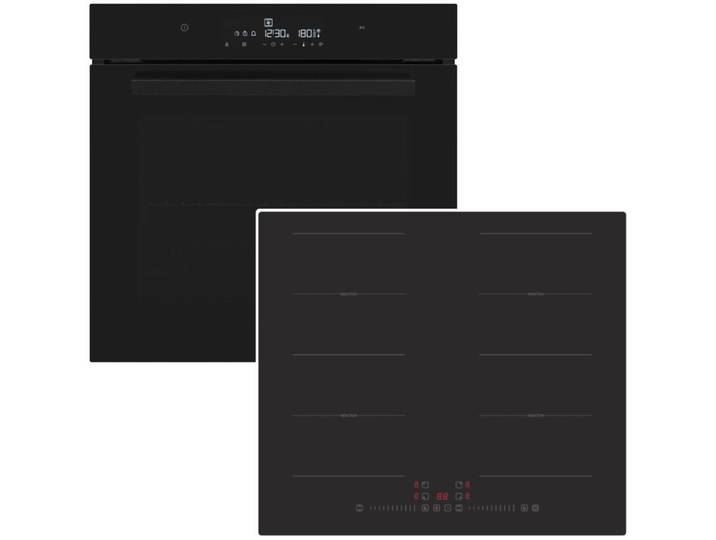 Daewoo Backofen-Set Hydrolyse SoftClose 73 Liter Induktionskochfeld Flexzonen Booster PKM, mit Nachrüstbar, Hydrolyse