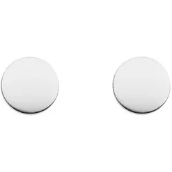 LEAF - OHRSTECKER PLÄTTCHEN POLIERT - silber