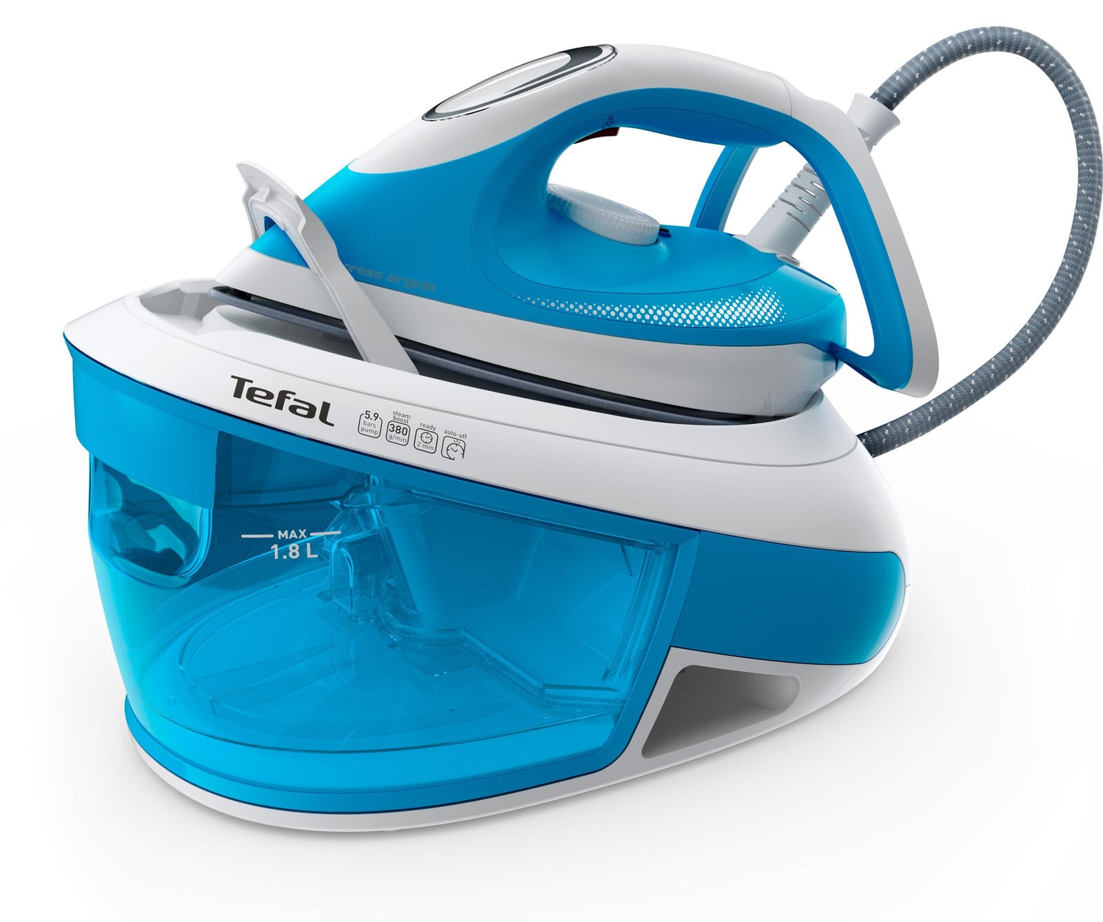 Tefal Express Airglide SV 8002 Stoomstrijkijzer blauw/wit