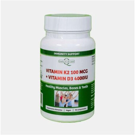 QUALITY OF LIFE LABS VITAMINA K2 100mcg + D3 4000iu 90 COMPRIMIDOS