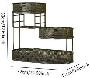 Uplift Essentials Geometric Wire Kitchen Storage Basket And Counter Serving Tray black With Case