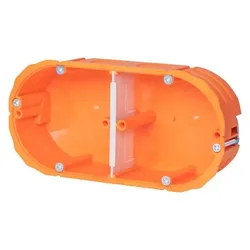 F-tronic Hohlwanddose oval Kunststoff IP30 oval HW20F Ausbrechöffnung