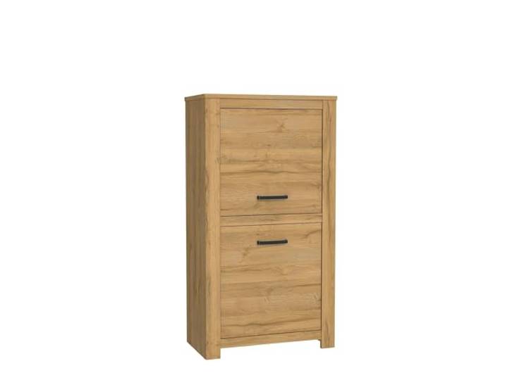 möbelando Highboard >Havanna< 2 Türen, in Alteiche Dekor - 77x143,7x42,2cm (BxHxT)