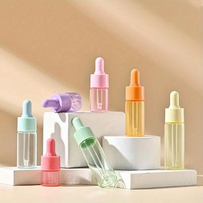 Uplifted Finds 10 Piece Cosmetic Glass Dropper Bottle Set pink 10 Ml
