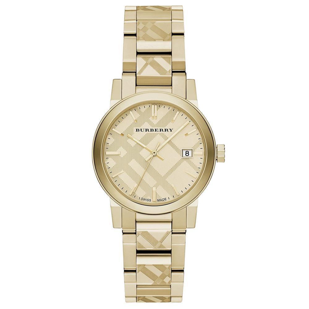 Burberry BU9145 The City Elegante goldfarbene Damenuhr