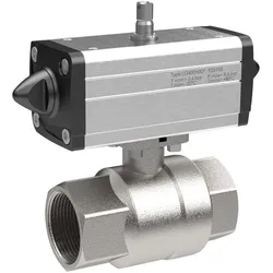 Riegler Kugelhahn MS pneumatischer Stellantrieb nach Namur doppeltwirkend Rp1..., Thermostat