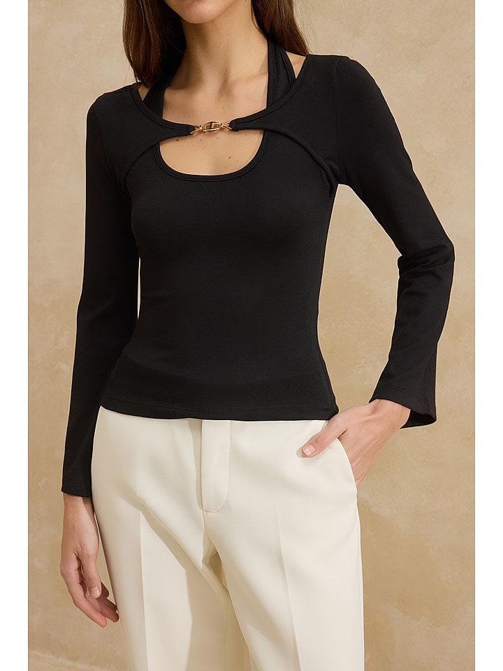 trendyol Bluse in Schwarz - L