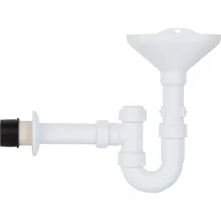 Trichtersiphon DN40/50/56 Kunststoff weiß, mit Kugel- verschluss/Reinigungsöffnung