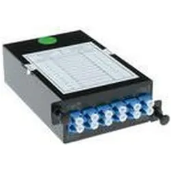 ACT Fanout cassette 12 fibers MTP«-MPO Low Loss OS2, Server Zubehör, Schwarz, Blau