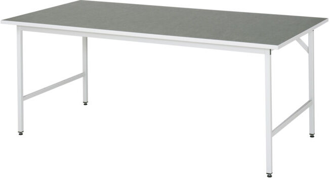 Table de travail linoléum Rau LxPxH 2000x1000x800-850mm (06-500L10-20.12)