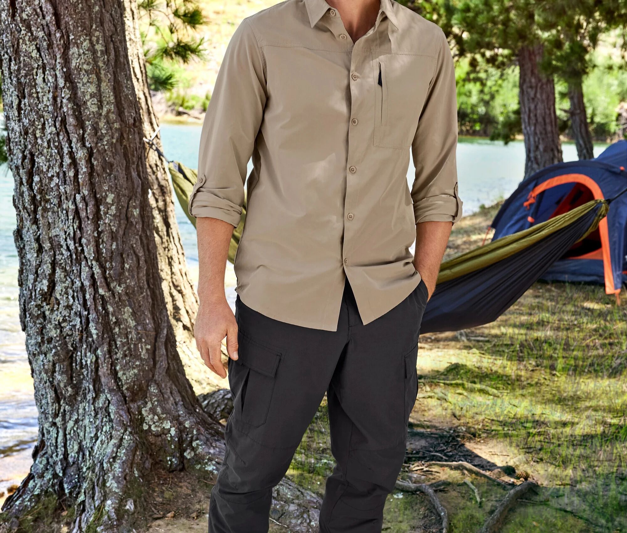 Tchibo - Outdoorhose mit Moskito-Schutz - Herren - Gr. XXL - dunkelblau