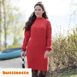 Strickanleitung – Long Sleeve Strickkleid aus Woll Butt Versailles