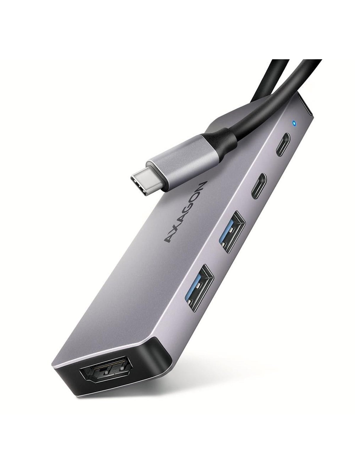 AXAGON Kombi 5-in-1 USB-C 5 Gbps Hub USB-Hubs - USB 3.1 - 5 - silber