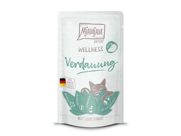 [Peut être servi frais pour l'été] MjAMJAM Nourriture humide pour chat au bœuf soutien digestif bien-être 125 g