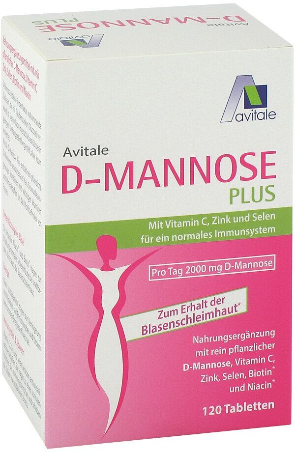 Avitale D-Mannose Plus 2000 mg Tabletten mit Vitamine und Mineralstoffe