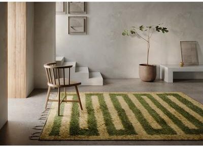 Momeni Neo Morrocan Hand Woven Wool Geometric Shag Rug.