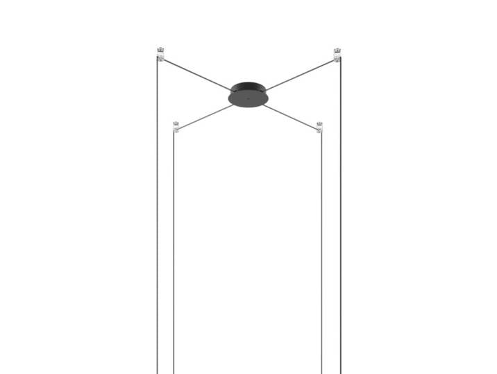 Lodes Baldachin Radial System - Schwarz matt , 1–4