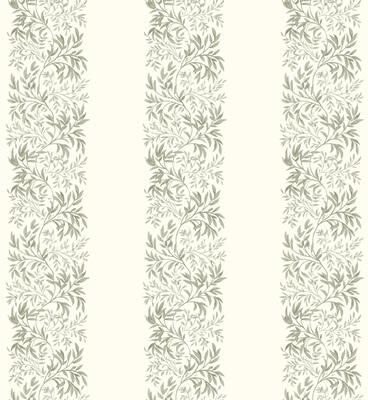 Martha Stewart Heritage Garden Stripe Moss Wallpaper
