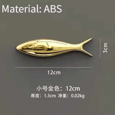 Inspire Curations 3D Electroplated Fish Wall Decor Modern Metallic Ocean Art Pendant gold Small Size