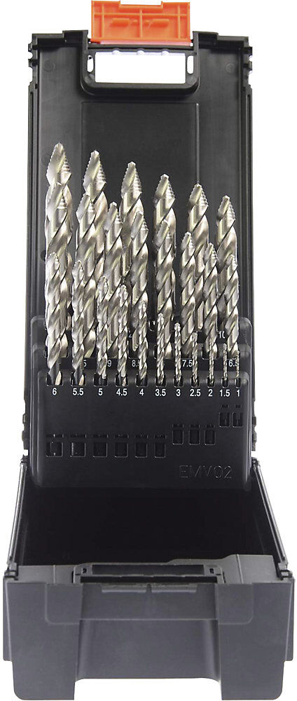 PROSTEP Spiralbohrer Set HSS-G, in Kassette, 25 Teile, Ø 1 - 13 mm Projahn