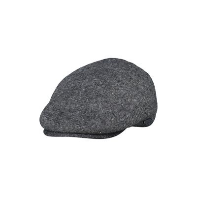 Schiebermütze LERROS "Gatsby Schiebermütze aus gewebtem Wollmix in Melange-Optik", Herren, Gr. S/M, schwarz graphite, Materialmix, Mützen