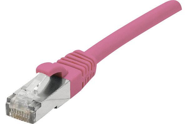 Dexlan Exertis Connect Patchkabel Cat. 6A, S/FTP (PiMF), halogenfrei, mit Rastnasenschutz, rosa, 7,5 m 854381