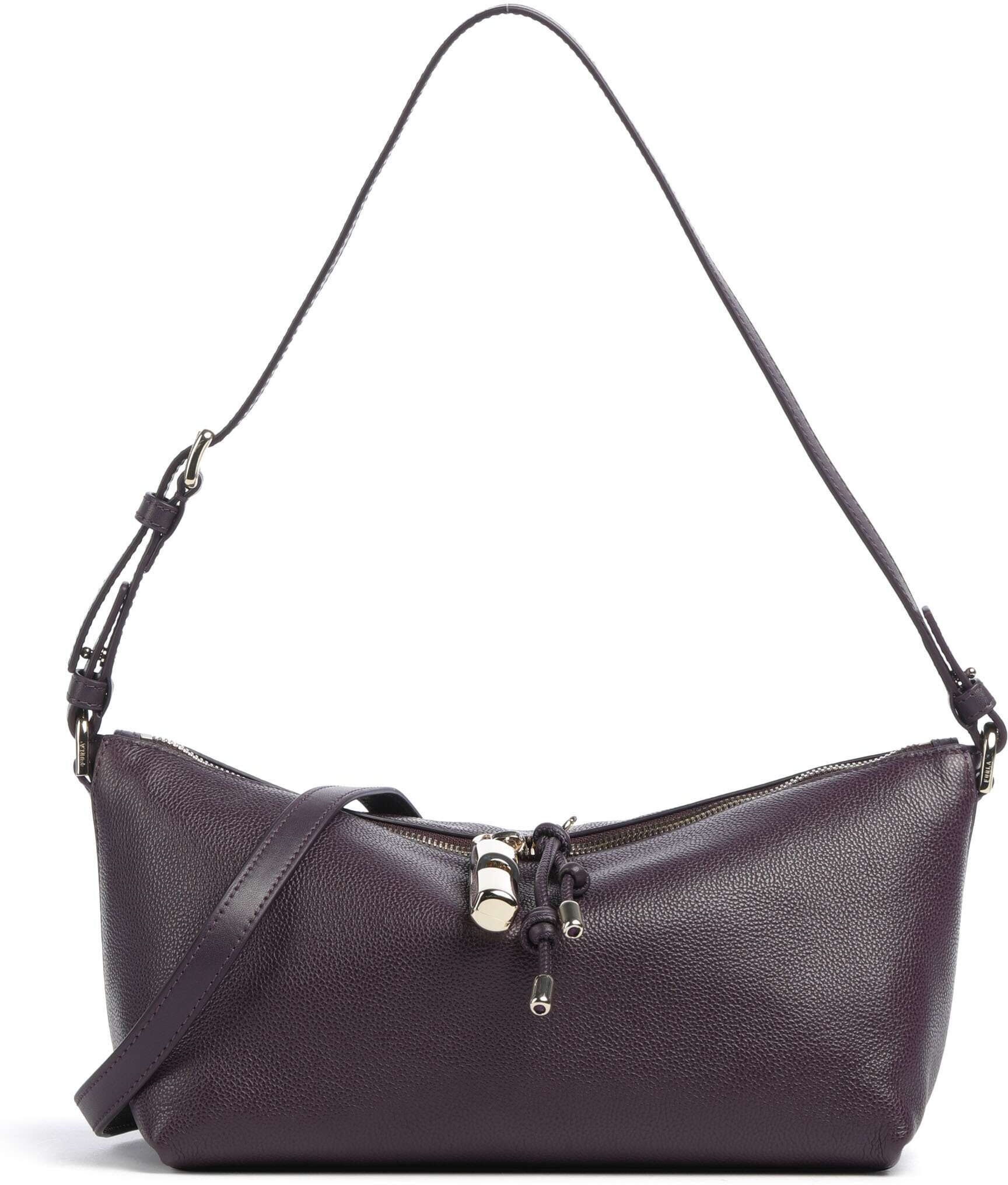 Furla Debby Mini Schultertasche aus Leder, lila