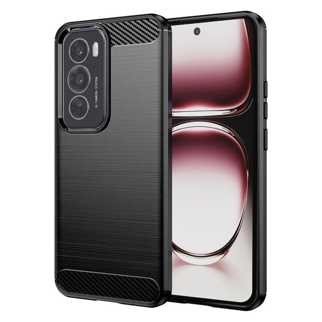 Techsuit - Carbon Silicone - Oppo Reno12 Pro - Black (Oppo Reno12 Pro) (56357163)