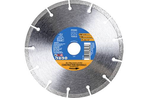 PFERD TOOLS 68300038 DS 178x2,0x22,23 START Diamanttrennscheibe Durchmesser 178mm Bohrungs-Ø 22.23mm Ziegel, Stahlbeton, Stein
