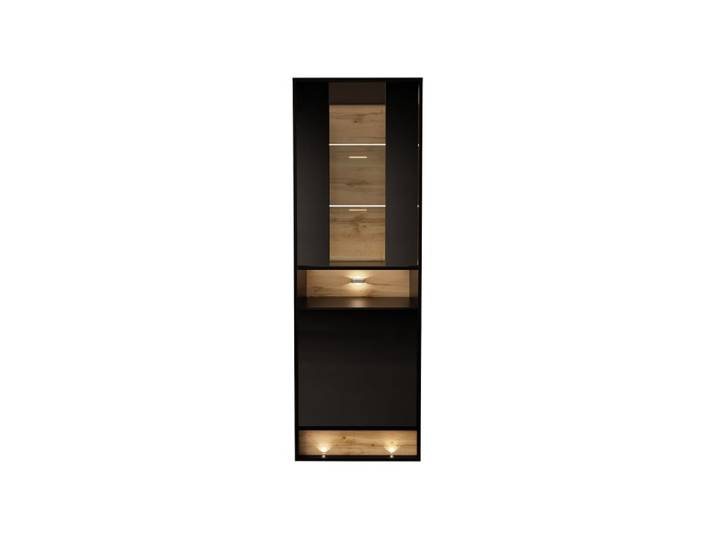 Vitrine effet bois Noir