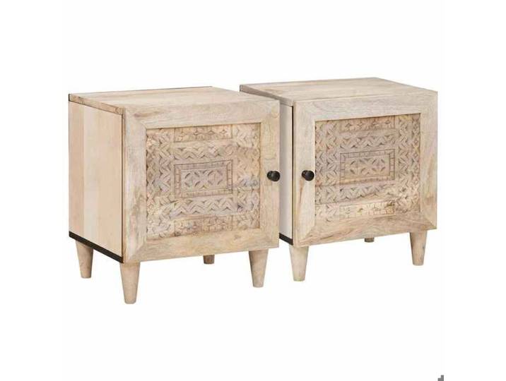 SALE 2026  Table de nuit Beige - Table de chevet 2 pcs Beige 40x33x46cm PRO279205986