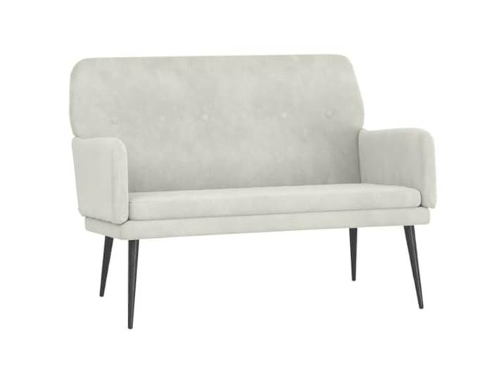 Xhnifbn Sitzbank Samt Polsterbank für Wohnzimmer Creme 108x79 cm Samtweiche Polsterung mit stabiler Metallkonstruktion sorgt für Komfort im Schlafzimmer oder Flur.