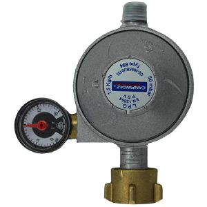 Campingaz Gasdruckregler 2208613, mit Manometer, 50 mbar, Ausgangsdruck, Anschluss 1/4''
