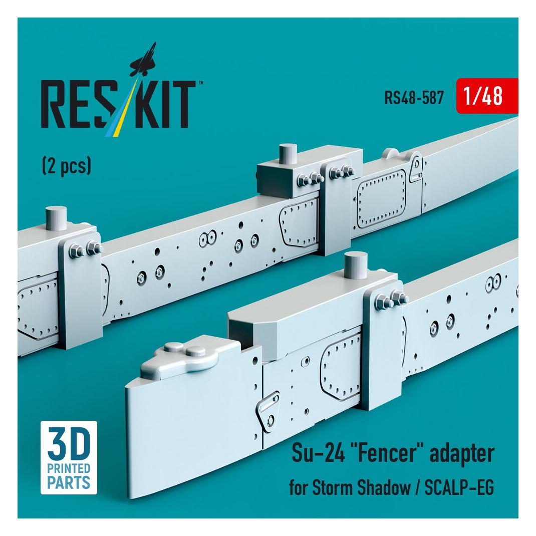 ResKit Su-24 Fencer adapter for Storm Shadow / SCALP-EG (2 pcs) (3D Printed) (RS48-0587)