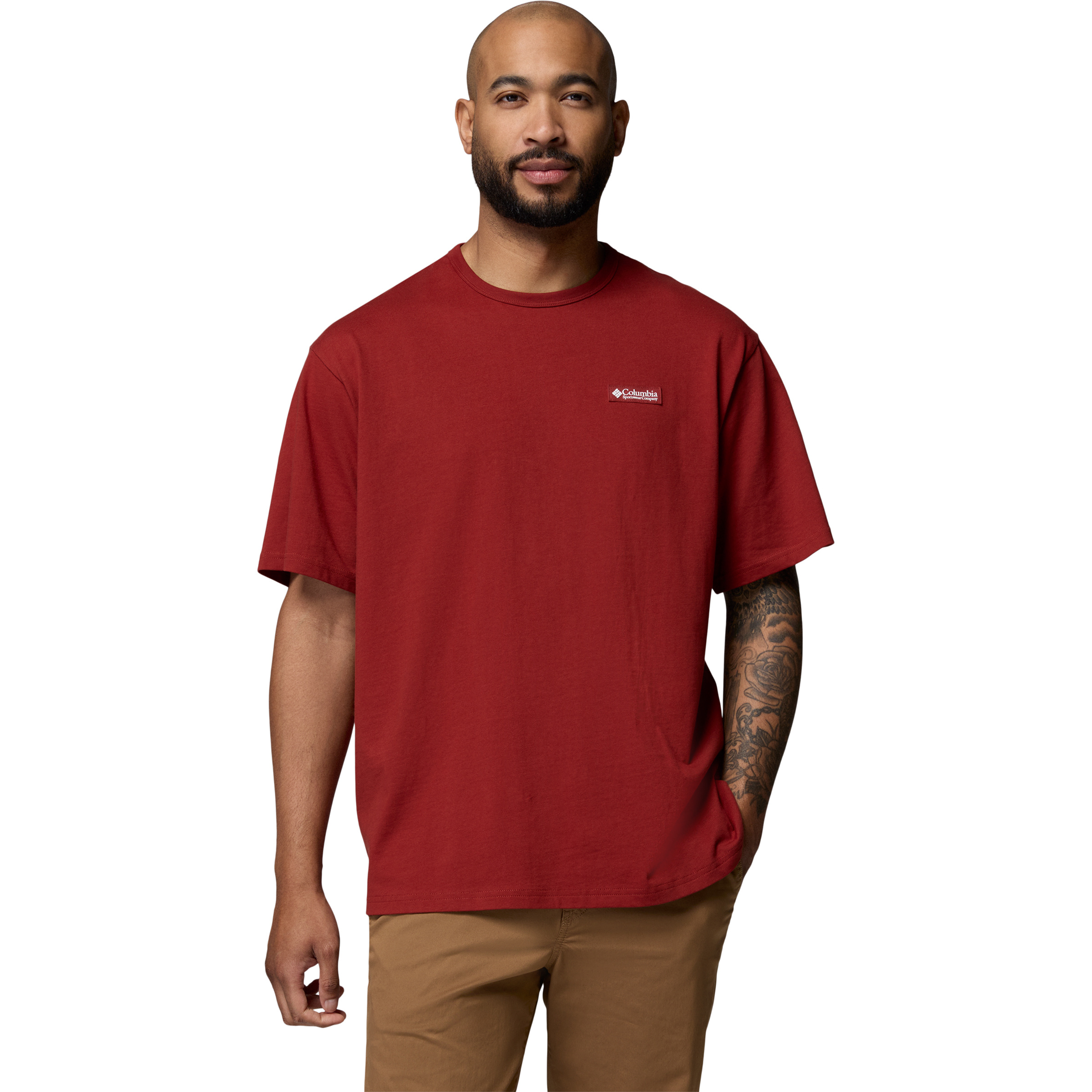 Columbia CSC Heavyweight Herren T-Shirts rot Größe XL Lifestyle Hautfreundlich