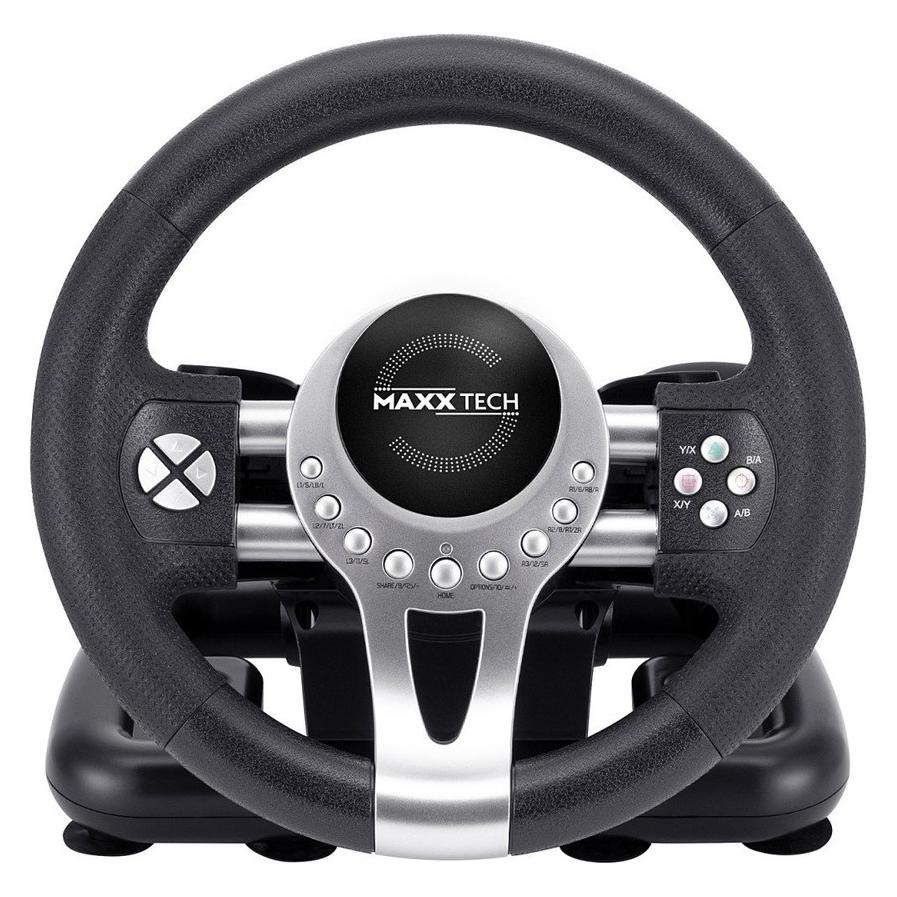 Maxx Tech Pro Racing Wheel Kit (PC, Switch, PS4, XBX) (PC, PS4, Switch, Xbox One S, Xbox One X, Xbox Series S, Xbox Series X) (1227843)