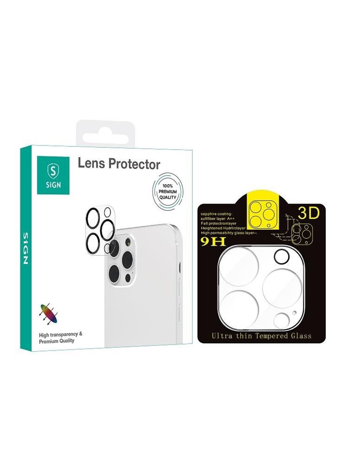 SiGN Ultra Thin Lens Protector Tempered Glass for iPhone 14 Pro & 14 Pro Max