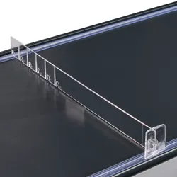 Fachteiler "Flexible" mit Mittelanschlag, transparent 30 mm, Polycarbonat