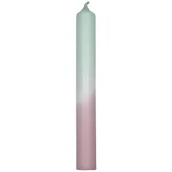 Kerzenfarm Hahn Dip Dye Stabkerze Mint-Rosa