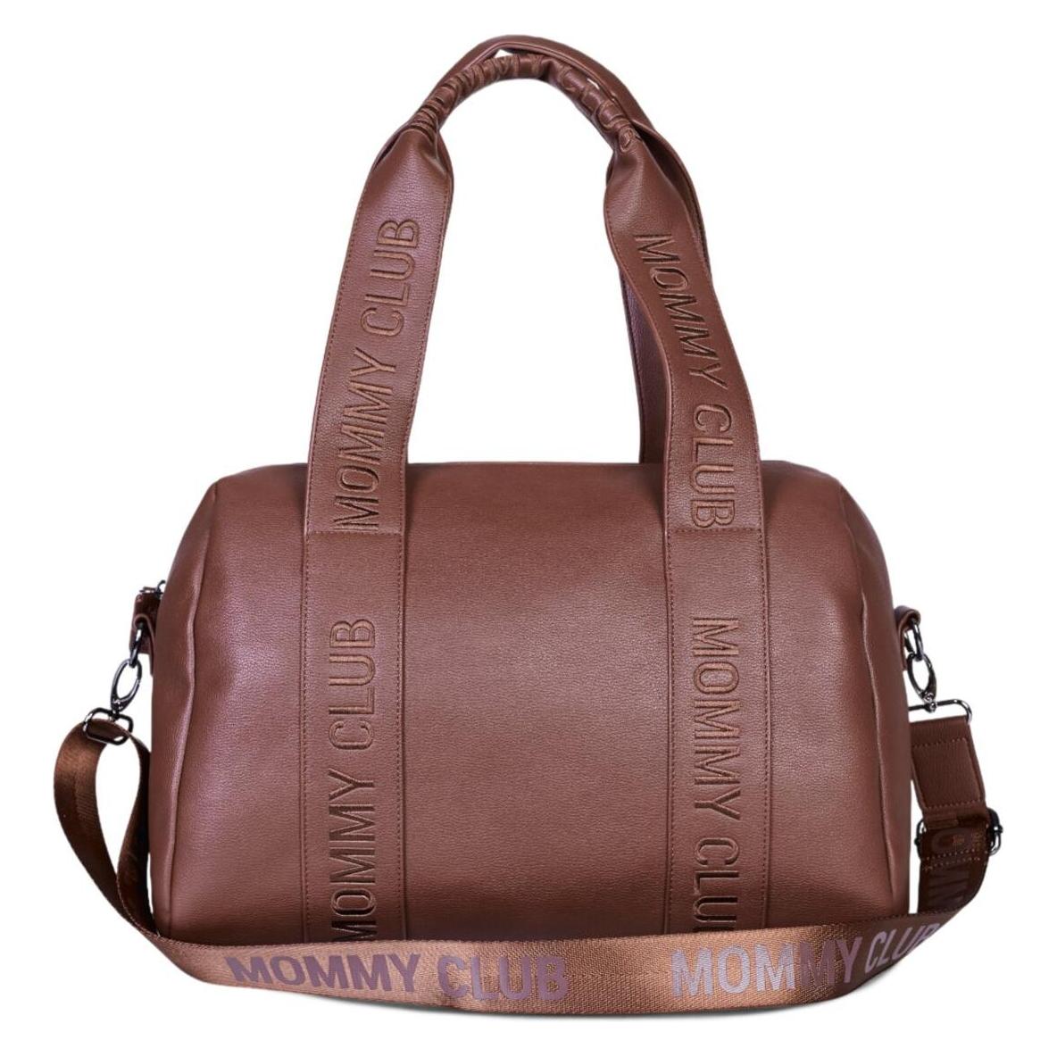 Childhome Wickeltasche Mommy Club Signatur Leder dunkelbraun (CHCWMCSLDB)
