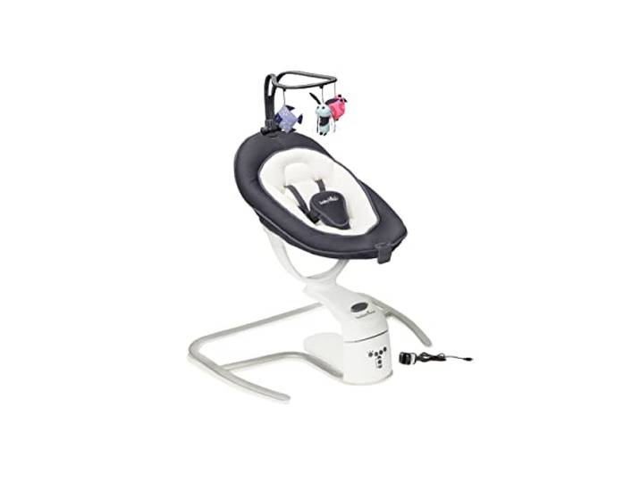 Babymoov Babyschaukel Swoon Motion Zink - inkl. 8 Melodien, 360° Sitzfläche, verstellbare Rückenlehne und Bewegungsmelder, 1 Stück (1er Pack)