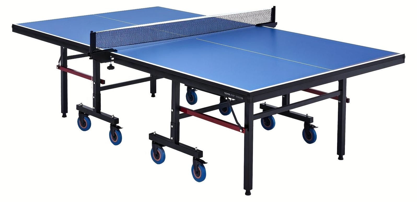 Tischtennistisch - Pingpongtisch - Spieltisch - Klapptisch - Tisch für den Innenbereich - Zusammenklappbar mit Rollen