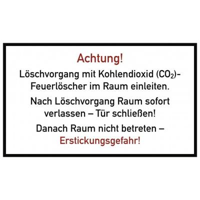 Löschvorgang mit CO2-Feuerlöscher im Raum, Kunststoff, 250x150 mm